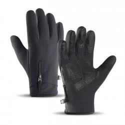 Manusi sport de iarna Anti-slip Gloves, Compatibile Touchscreen, Waterproof, Marime L, Negru