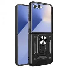 Husa Hybrid Armor Camshield cu suport si capac pentru camera compatibila cu Samsung Galaxy Z Fold 7 Black