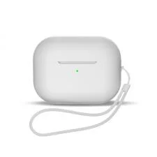 Carcasa din silicon OEM cu Lanyard compatibila cu Apple AirPods 1/2, Alb