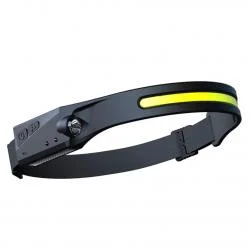 Lanterna frontala WLCHL03, 5 moduri de iluminare, Senzor miscare, 350lm, 1200 mAh, Autonomie maxima 8h, Incarcare USB-C, IPX4, Negru