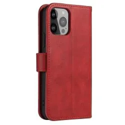 Carcasa flip cover Magnet Case cu Wallet si Stand compatibila cu Samsung Galaxy S23 Ultra, Rosu