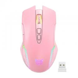 Mouse gaming wireless ONIKUMA CW905, 3600 DPI, 700 mAh, 7 butoane, Roz
