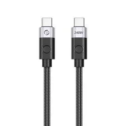 Cablu pentru incarcare si transfer de date Orico CC240, 2x USB-C, 240W, 5A, 40Gb/s, 8K / 60Hz, 0.5m, Negru