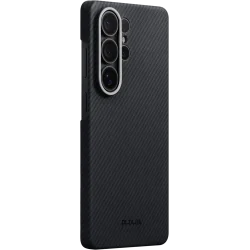 Carcasa Pitaka Edge cu MagSafe compatibila cu Samsung Galaxy S26 Ultra, Negru / Gri