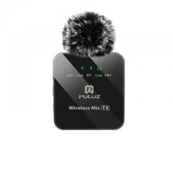 Microfon wireless PULUZ PU3153B, 1 TX si 1 RX, USB-C, 300 mAh, Negru