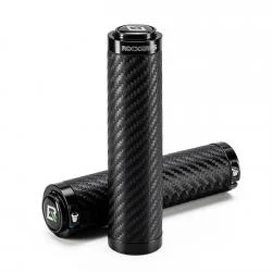Mansoane antiderapante pentru bicicleta Rockbros, Piele ecologica, 22.2 mm, Negru