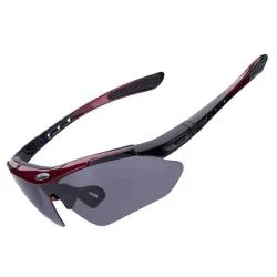 Ochelari de ciclism fotocromatici Rockbros 10141 cu protectie UV, Rosu