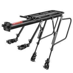 Portbagaj bicicleta Rockbros 33210004001, Aluminiu, Capacitate maxima 25 kg, Black