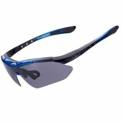 Ochelari de ciclism polarizati Rockbros 10007 cu protectie UV, Negru / Albastru
