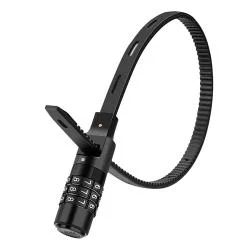 Antifurt bicicleta Rockbros 3240001001, Cu cifru, Lungime 0.5m, Negru