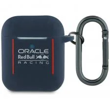 Carcasa Red Bull Silicone Logo & Lines compatibila cu Apple AirPods 1 / 2, Navy Blue