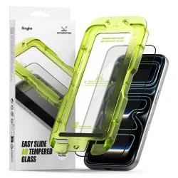 Folie sticla securizata Ringke Easy Slide Anti Reflective compatibila cu iPhone 17 Pro Max, Negru