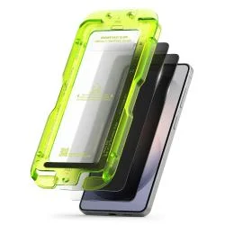 Set 2 folii sticla securizata Ringke Easy Slide Privacy, Kit montare inclus, compatibile cu Samsung Galaxy S26, Negru