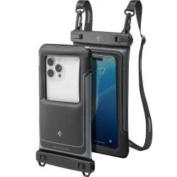 Set 2 huse Spigen A611P pentru telefoane de maxim 6.9 inch, PVC / TPU, Waterproof, Negru