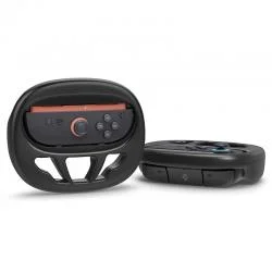Set 2 volane Spigen Joy-Con Handle NS101 pentru jucatorii pasionati de jocurile cu curse compatinile cu Nintendo Switch 2, Negru