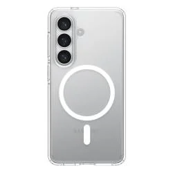 Carcasa Spigen Ultra Hybrid Mag cu MagSafe compatibila cu Samsung Galaxy S26, Transparent / Alb