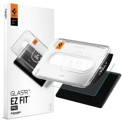 Folie sticla securizata Spigen Glass tR EZ Fit, Kit montare inclus, compatibila cu Samsung Galaxy Tab S11, Transparent