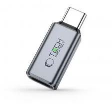 Adaptor TECH-PROTECT UltraBoost Audio, mama Lightning la tata USB-C, Gri