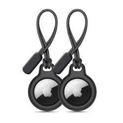 Set 2 huse de protectie TECH-PROTECT Rough Chain compatibil cu Apple AirTag Black