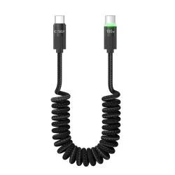 Cablu pentru incarcare si transfer de date TECH-PROTECT UltraBoost UB20T, 2x USB-C, PD 100W, 5A, 1.8m, Negru
