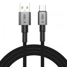 Cablu pentru incarcare si transfer date TECH-PROTECT UltraBoost DNA, USB/USB-C, 15W, 3A, 2m, Gri
