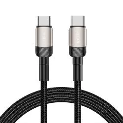 Cablu pentru incarcare si transfer de date TECH-PROTECT UltraBoost EVO, 2x USB Type-C, PD 100W, 5A, 2m, Gri