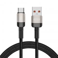 Cablu pentru incarcare si transfer de date TECH-PROTECT UltraBoost EVO, USB/USB Type-C, 100W, 5A, 2m, Gri