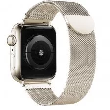 Curea otel inoxidabil Tech-Protect Milaneseband compatibila cu Apple Watch 4/5/6/7/8/9/SE/Ultra1/2 42/44/45/49mm Starlight