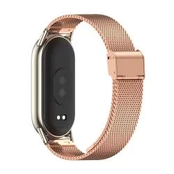 Curea otel inoxidabil Tech-Protect Milaneseband compatibila cu Xiaomi Mi Band 8 / 8 NFC / 9 / 9 NFC Rose Gold