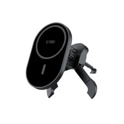 Suport auto Tech-Protect MM15W-V6 Magnetic, Compatibil MagSafe, Air Vent Mount, Incarcare Wireless 15W, Cablu USB-C 1m inclus, Negru
