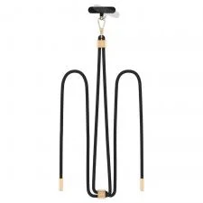 Snur pentru carcase TECH-PROTECT C2S Rope Crossbody, Ajustabil, Negru/Auriu