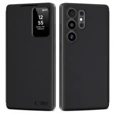 Husa TECH-PROTECT Smart Wallet compatibila cu Samsung Galaxy S25 Ultra Matte Black