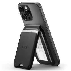 Suport de carduri pentru telefon TECH-PROTECT MagWallet Stand, Compatibil MagSafe, RFID, Negru