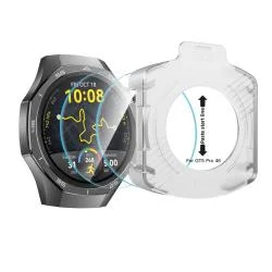 Set 2 folii sticla TECH-PROTECT Easy Set+ compatibil cu Huawei Watch GT 5 Pro 46 mm
