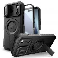 Carcasa Tech-Protect Kevlar cu MagSafe compatibila cu iPhone 17 Pro, Matte Black