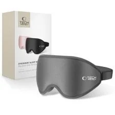 Masca de dormit TECH-PROTECT EyeShade, Spuma cu memorie, Curea ajustabila, Gri