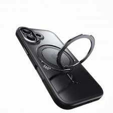 Carcasa Tech-Protect Magring cu MagSafe compatibila cu iPhone 17, Black