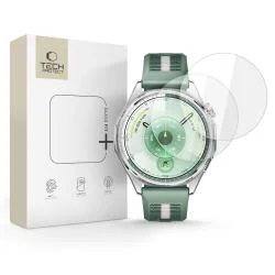 Folie protectie sticla securizata Tech-Protect Glass Fit Plus compatibila cu Huawei Watch GT 6, 46mm, Transparent