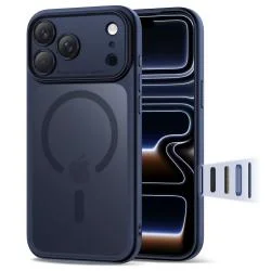 Carcasa Tech-Protect MagPeak cu MagSafe CC compatibila cu iPhone 17 Pro, Matte Blue