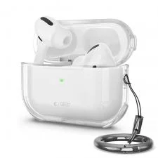Carcasa Tech-Protect Bounce cu breloc compatibila cu Apple AirPods Pro 3, Transparent