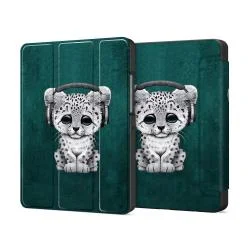 Husa Tech-Protect SmartCas compatibila cu Samsung Galaxy Tab A9 / A11 (X110 / X115 / X133 / X135) 8.7 inch, Sad Cat