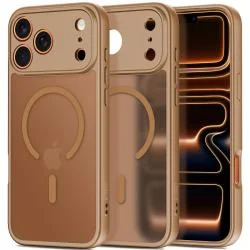 Carcasa Tech-Protect BasicMag cu MagSafe compatibila cu iPhone 17 Pro, Maro