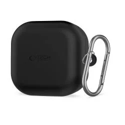 Carcasa Tech-Protect Silicone Hook compatibila cu Samsung Galaxy Buds 4 / 4 Pro, Negru