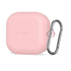 Carcasa Tech-Protect Silicone Hook compatibila cu Samsung Galaxy Buds 4 / 4 Pro, Roz