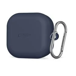Carcasa Tech-Protect Silicone Hook compatibila cu Samsung Galaxy Buds 4 / 4 Pro, Navy Blue