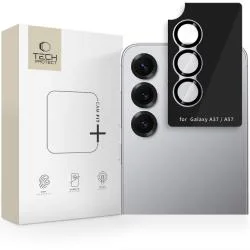 Folie sticla securizata camera foto Tech-Protect Camring Fit Plus compatibila cu Samsung Galaxy A57 5G, Negru