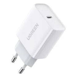 Incarcator retea UGREEN 60450, USB-C, 20W, 3A, Alb