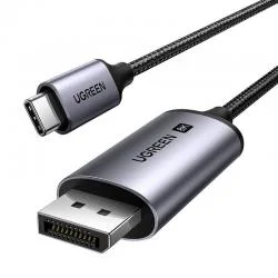 Adaptor video UGREEN CM556, USB-C tata la DisplayPort tata, 8K, 60Hz, 1m, Negru