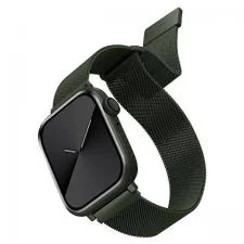 Curea Uniq Dante Stainless Steel compatibila cu Apple Watch 4/5/6/7/8/9/SE/SE2, 42/44/45mm, Verde