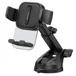 Suport auto USAMS US-ZJ072, Dashboard / Windshield Mount, Ajustabil, Negru